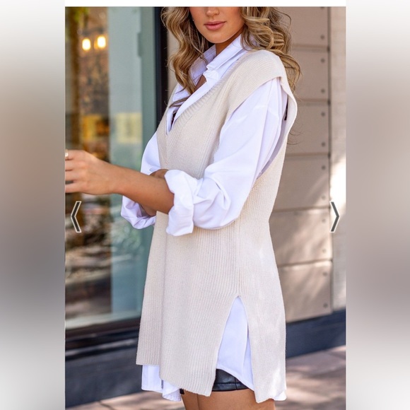 Ivory Sweater Vest - Picture 3 of 4
